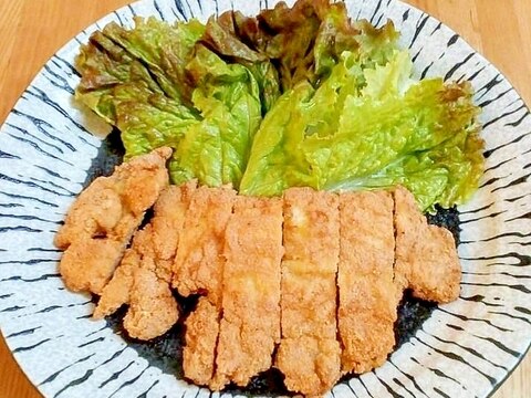 揚げ焼きでサックサク♡豚ロースのチーズ入りカツレツ